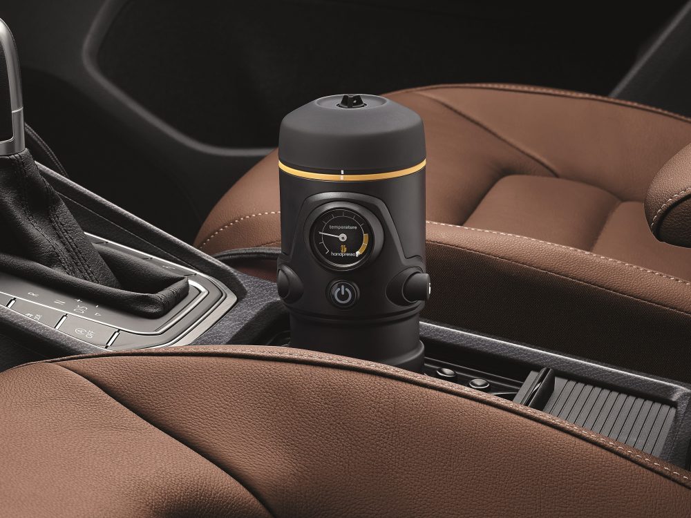 Deze mobiele espresso machine van 